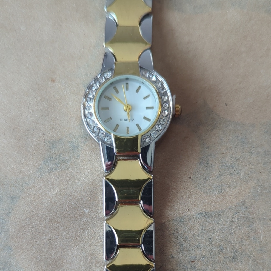 Blair Gold And Silver Womens Watch With Crystal Accents